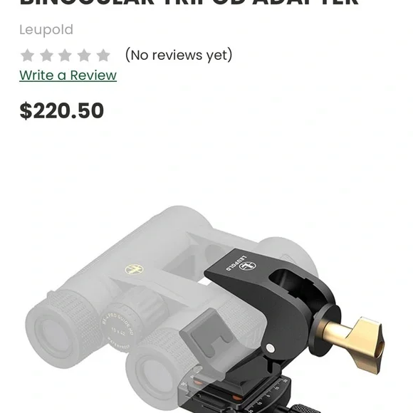 Leupold Black and Gold Tripod Adapter